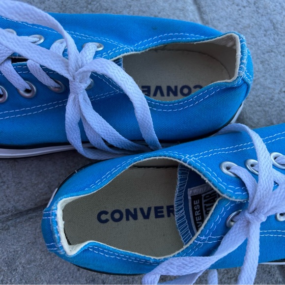 Blue unisex Converse low top shoes women’s size 7.5, men’s 5.5 S129 - Picture 5 of 11